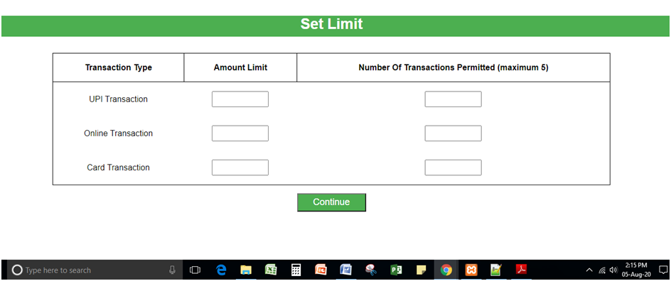 Limit of the Transactions