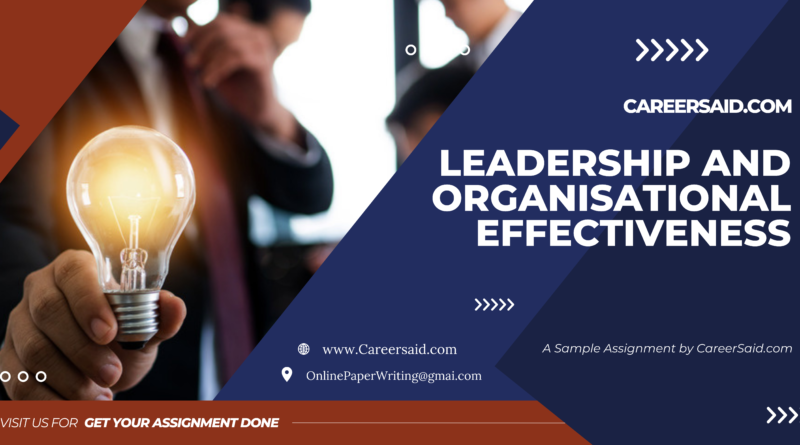 Leadership and Organisational Effectiveness