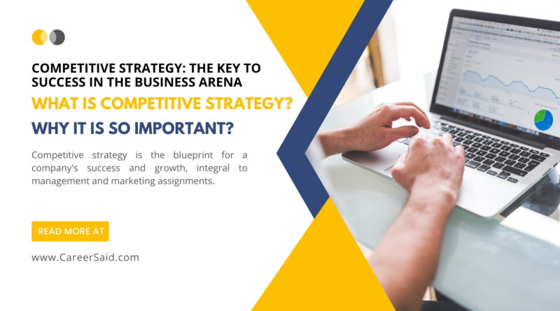 What is Competitive Strategy? Why it is so important?